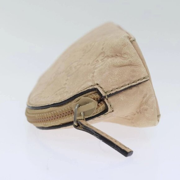 GUCCI GG Canvas Pouch Leather Outlet Beige Gold 272367 Auth 92704 - Picture 8 of 16
